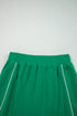 Contrast Trim Crewneck Pullover Mini Skirt Two Piece Dress