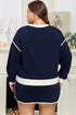 Contrast Trim Drop Shoulder Lace Up Skirt Loungewear Outfit
