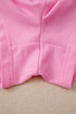 Contrast Trim Drop Shoulder Two Piece Skort Set
