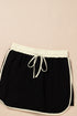 Contrast Trim Drop Shoulder Two Piece Skort Set