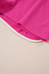 Contrast Trim Drop Shoulder Two Piece Skort Set