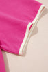 Contrast Trim Drop Shoulder Two Piece Skort Set