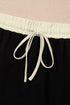 Contrast Trim Drop Shoulder Two Piece Skort Set