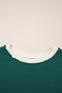 Contrast Trim Drop Shoulder Two Piece Skort Set