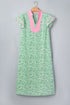 Contrast Trim Flutter Sleeve Floral Kaftan Maxi Dress