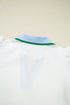 Contrast Trim Flutter Sleeve V Neck Polo Top