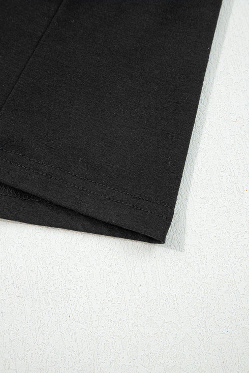 Contrast Trim Hooded Open Front Wide Leg Lounge Set