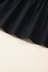 Contrast Trim Knot Cuff Cotton H Line Mini Dress