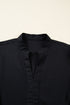 Contrast Trim Knot Cuff Cotton H Line Mini Dress