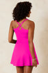 Contrast Trim Neckline Built In Shorts Active Swim Dress