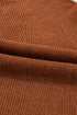 Contrast Trim Notched Neck Button Front Knit Cardigan