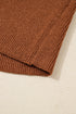 Contrast Trim Notched Neck Button Front Knit Cardigan