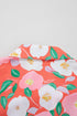 Contrast Trim Polo Collar T Shirt Floral Dress