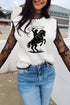 Contrast Trim Round Neck Rodeo Cowboy Sweater Vest