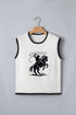 Contrast Trim Round Neck Rodeo Cowboy Sweater Vest
