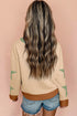 Contrast Trim Star Graphic Long Sleeve Sweatshirt