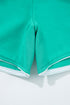 Contrast Trim V Neck Pullover Top Matching Short Sets