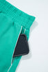 Contrast Trim V Neck Pullover Top Matching Short Sets