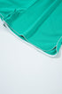 Contrast Trim V Neck Pullover Top Matching Short Sets