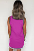 Contrast Trim V Neck Sleeveless Shift Mini Dress