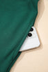 Contrast Trim Zip Collar Long Sleeve Ruffle Mini Dress