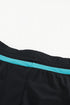 Contrast Waistband Tie Front Swim Shorts