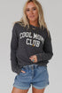 Cool Moms Club Graphic Drop Shoulder Crew Neck Sweatshirt