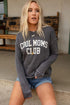 Cool Moms Club Graphic Drop Shoulder Crew Neck Sweatshirt