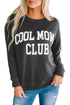 Cool Moms Club Graphic Drop Shoulder Crew Neck Sweatshirt