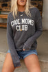 Cool Moms Club Graphic Drop Shoulder Crew Neck Sweatshirt