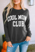 Cool Moms Club Graphic Drop Shoulder Crew Neck Sweatshirt