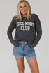 Cool Moms Club Graphic Drop Shoulder Crew Neck Sweatshirt