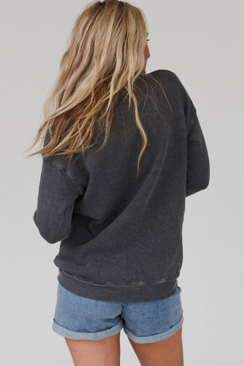Cool Moms Club Graphic Drop Shoulder Crew Neck Sweatshirt