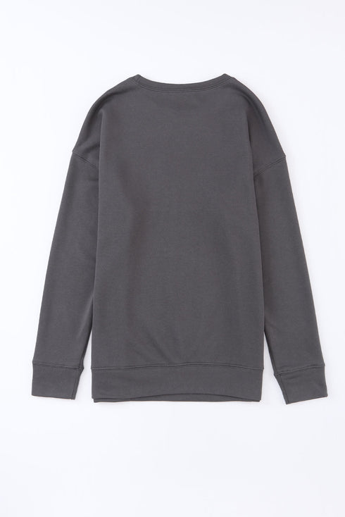Cool Moms Club Graphic Drop Shoulder Crew Neck Sweatshirt