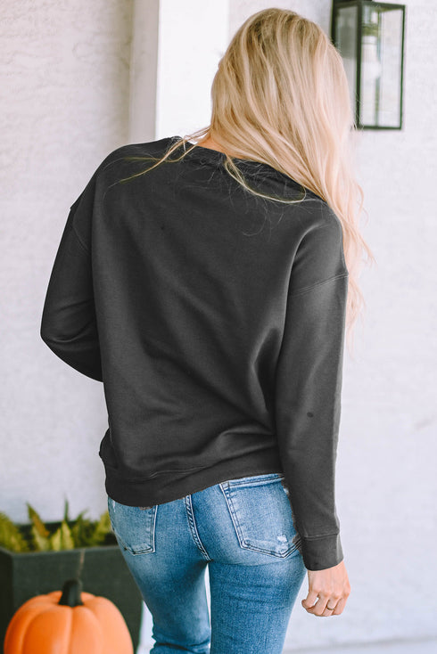Cool Moms Club Graphic Drop Shoulder Crew Neck Sweatshirt