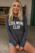 Cool Moms Club Graphic Drop Shoulder Crew Neck Sweatshirt