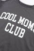 Cool Moms Club Graphic Drop Shoulder Crew Neck Sweatshirt