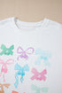 Coquette Bow And Cherry Raw Hem Sweatshirt