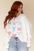 Coquette Bow And Cherry Raw Hem Sweatshirt