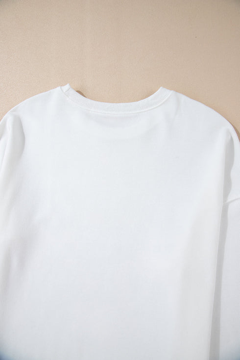 Coquette Bow And Cherry Raw Hem Sweatshirt