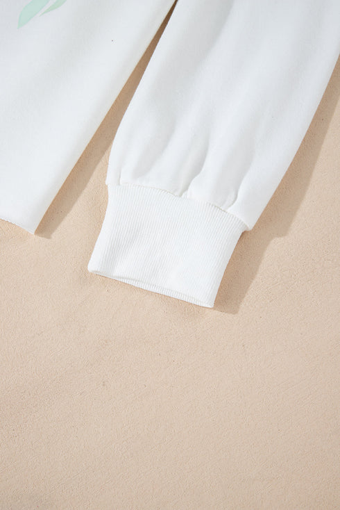 Coquette Bow And Cherry Raw Hem Sweatshirt