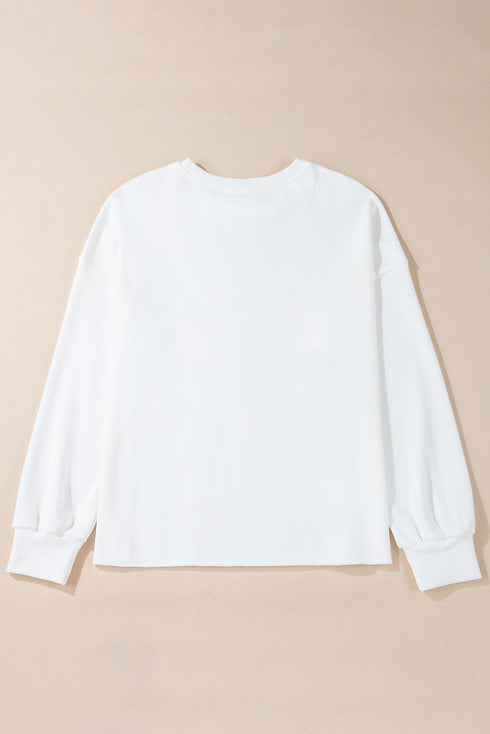 Coquette Bow And Cherry Raw Hem Sweatshirt