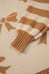 Coquette Bow Pattern Striped Sleeve Knit Sweater