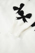 Coquette Bow Pattern Tie Front Knit Cardigan