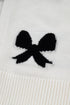 Coquette Bow Pattern Tie Front Knit Cardigan