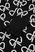 Coquette Bow Print Quarter Zip Knit Sweater