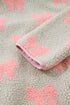 Coquette Bow Print Sherpa Fleece Quarter Zip Pullover