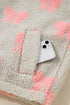 Coquette Bow Print Sherpa Fleece Quarter Zip Pullover