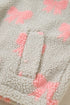 Coquette Bow Print Sherpa Fleece Quarter Zip Pullover