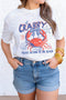 Coquette Crabby Text Print Short Sleeve Graphic Tee